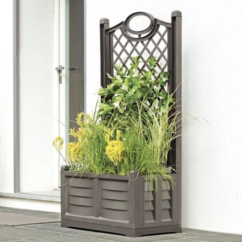Ghiveci mare cu suport decorativ Bama Separeantracit, 80 x 150 x 42,5 cm