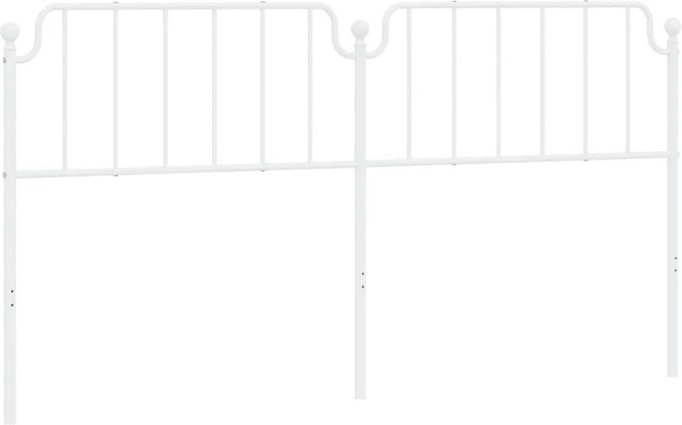 vidaXL Tăblie de pat de schimb metalică, alb, 200 cm