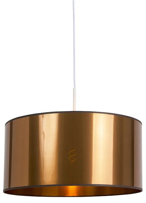 Lampă suspendată de design albă cu abajur din cupru 50 cm - Combi 1