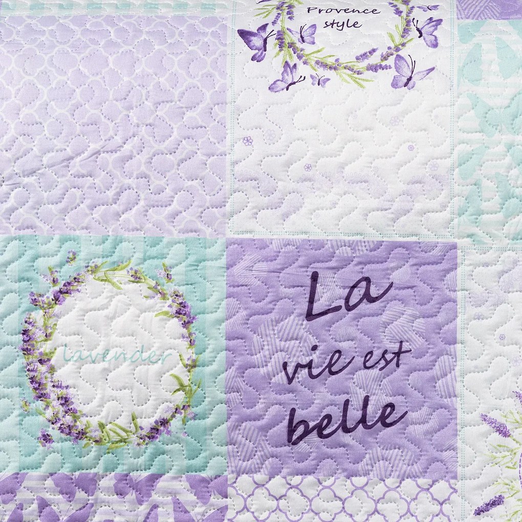 Cuvertură de pat 4 Home Lavender, 220 x 240 cm, 2 buc. 40 x 40 cm