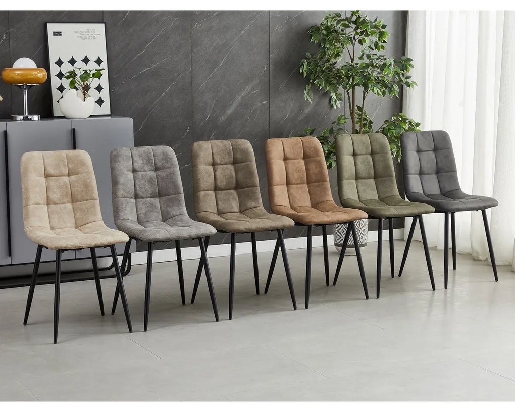 Set de scaune de sufragerie Vintage CT-281 GREY3,4 buc.