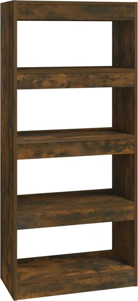 vidaXL Bibliotecă/Separator stejar afumat 60x30x135 cm, lemn prelucrat