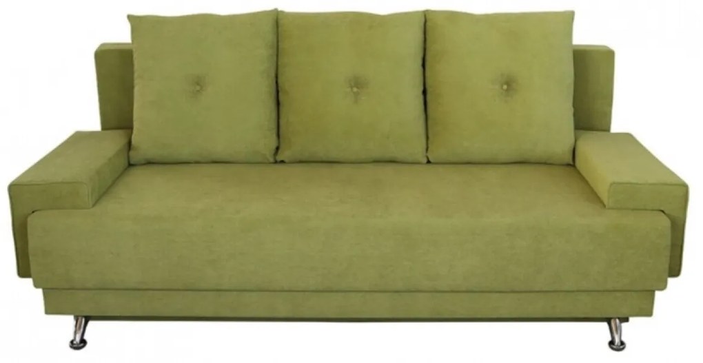 Canapea extensibila Roma Lux Green 205x90x86 cm, cu lada de depozitare