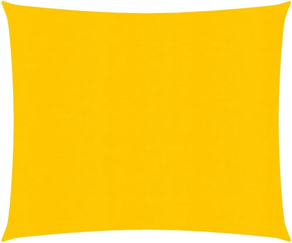 vidaXL Pânză parasolar, galben, pătrat, 4x4 m HDPE, 160 g/m²