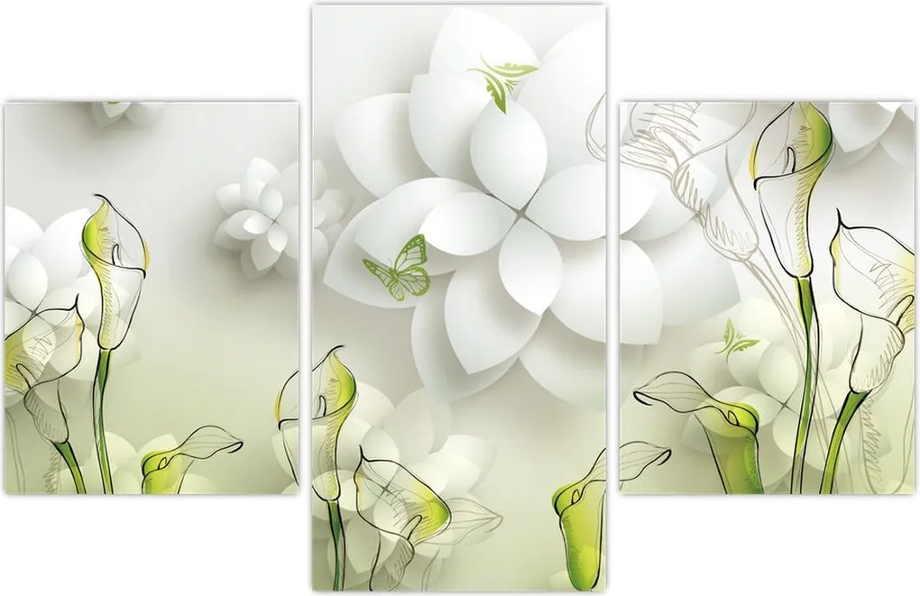 Tablou cu flori (90x60 cm)