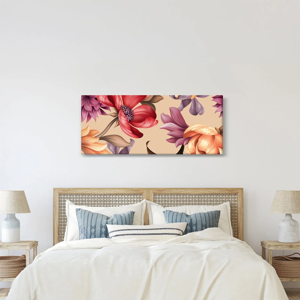 Tablou - Flori de epocă (120x50 cm)