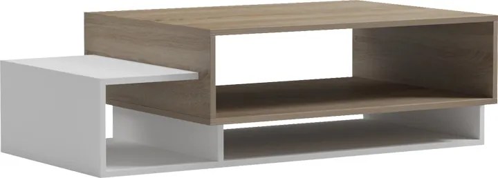 Masuta Cafea Derko PAL Finisaj Stejar Sonoma-Alb Dim 105x50x32 Cm