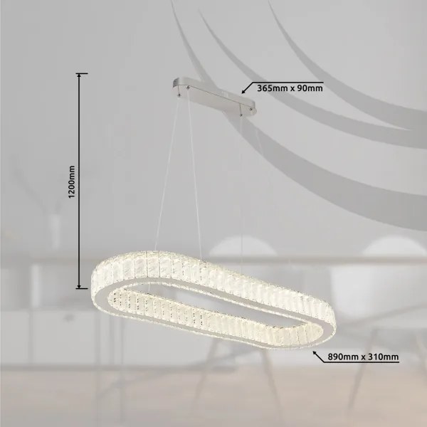 Lustră LED dimabilă pe cablu Globo 67162-58 MUCKY 58W/230V 2700-6000K + telecomandă