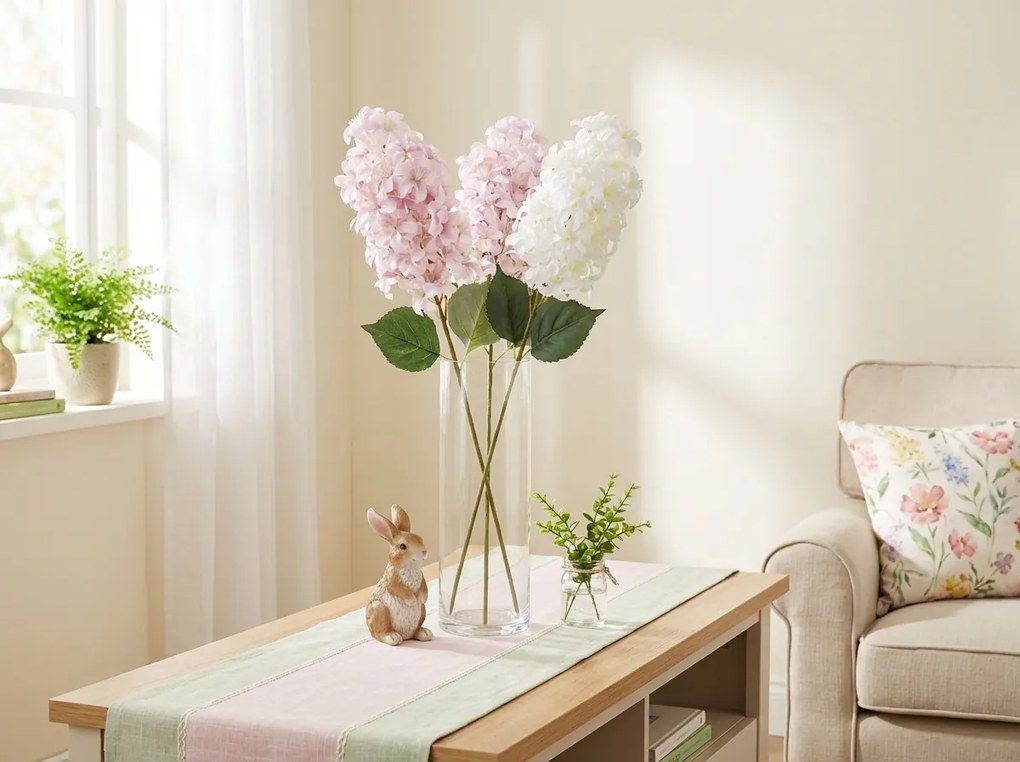 Floare artificiala HORTENSIE PLUME 87 cm - mai multe culori Culoare: Violet