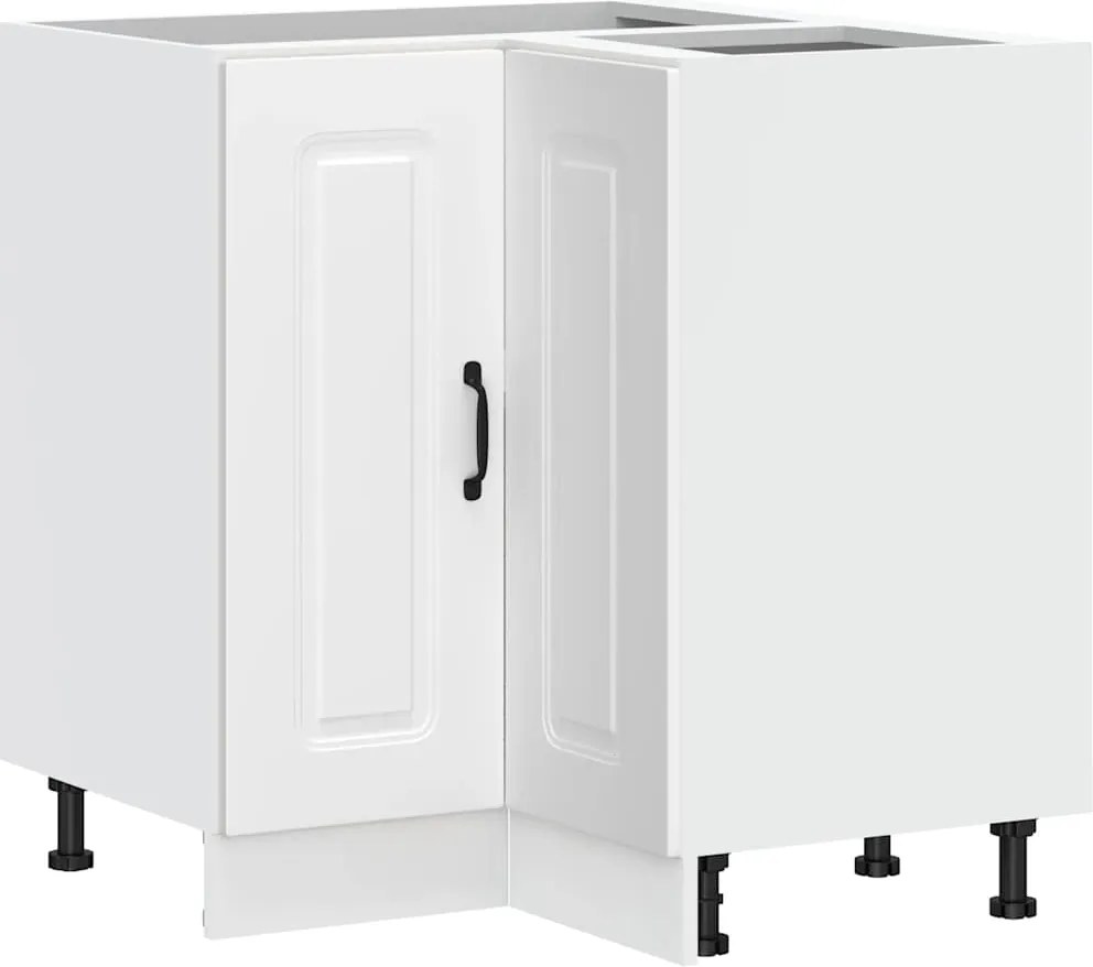 vidaXL Dulap de bază pe colț de bucătărie „Kalmar” lemn prelucrat alb