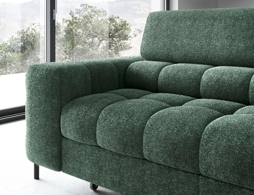 Coltar extensibil dreapta 5 locuri ELTAP, RT-35AMO, Ferucce, 276x200x93 cm, lemn/poliester, verde inchis
