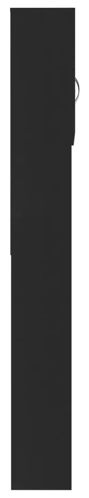 Set dulap masina de spalat, negru, PAL Negru, 96 x 25.5 x 190cm