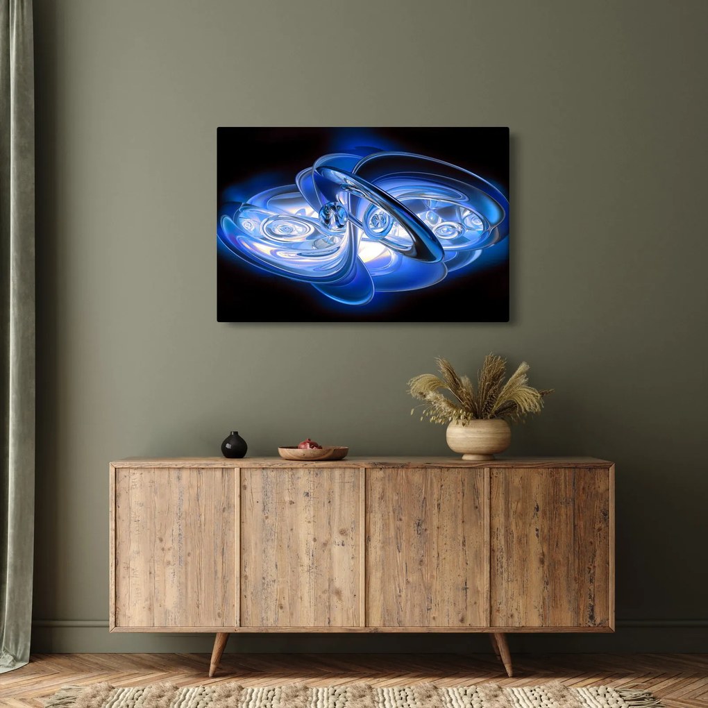 Tabloul abstract albastru (90x60 cm)