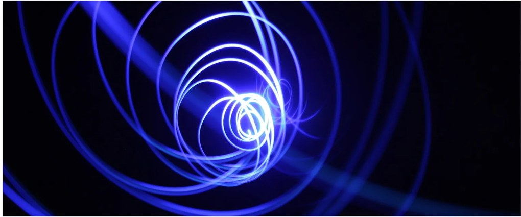 Tablou cu spirale albastre (120x50 cm)