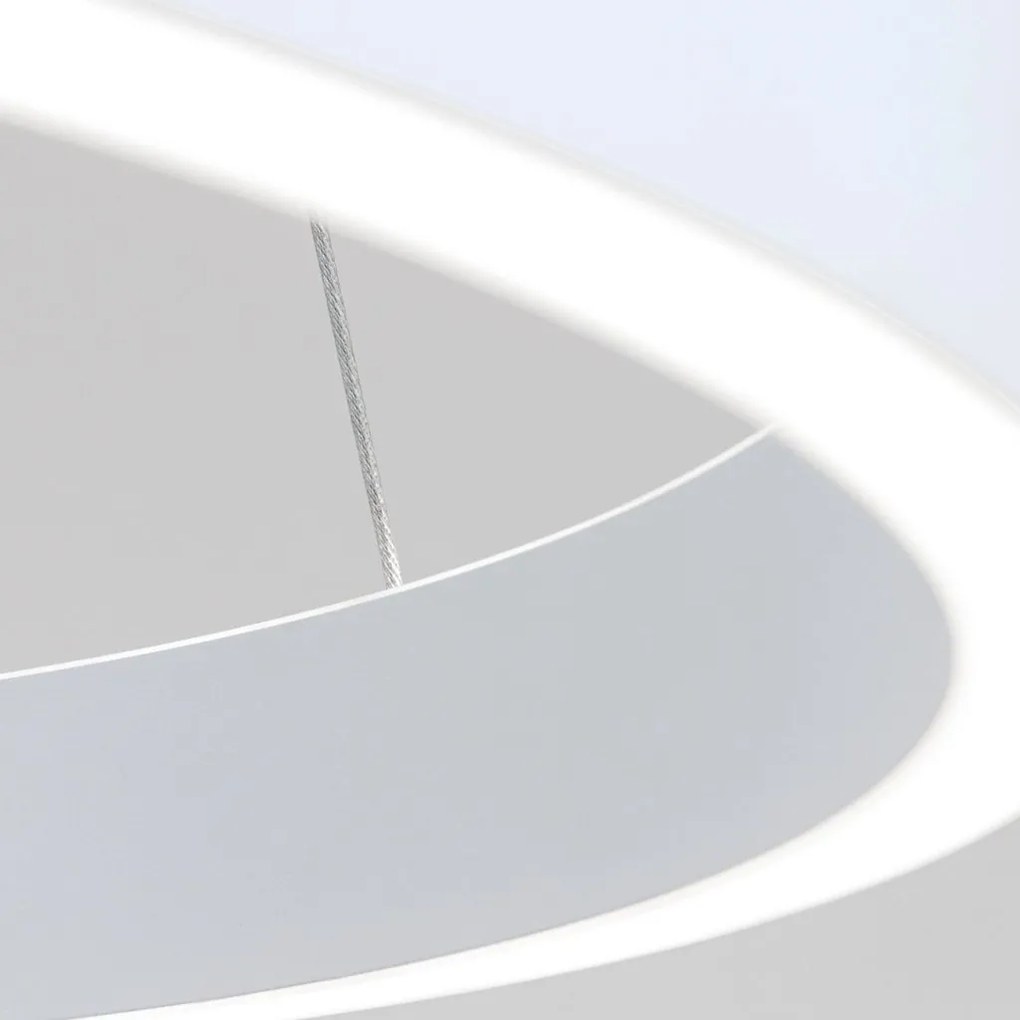 Lustra LED circulara iluminat sus si jos KOLK alb 40cm