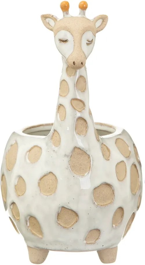 Ghiveci Sass & Belle Gina Giraffe, ø 7,5 cm, alb - bej