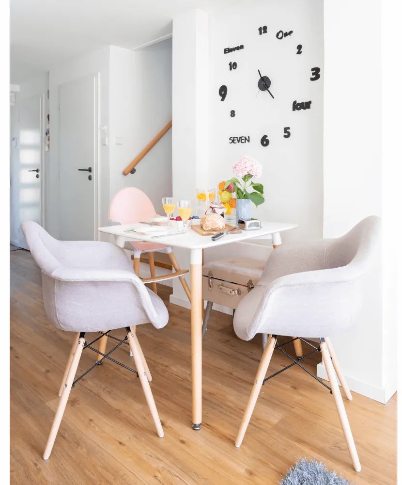 OFERTA Masa de dining DIDIER 4 NOU 70x70 cm alb II. calitate