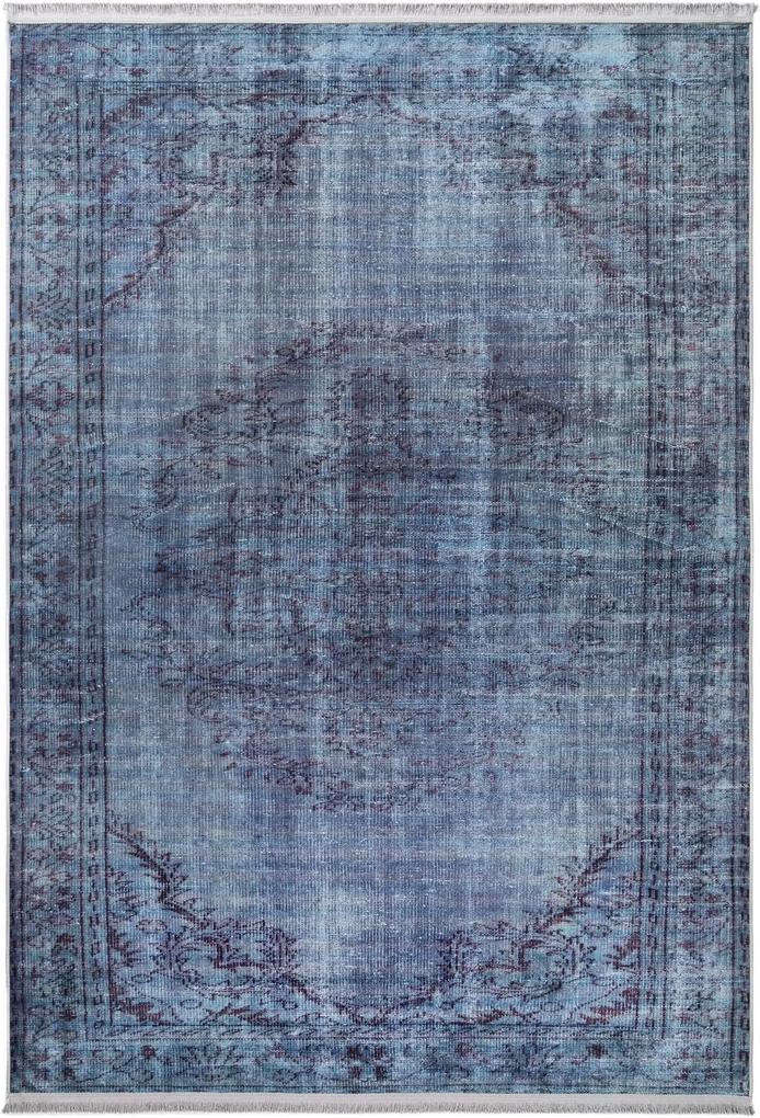Covor cu tesatura plata Siljan Printed, Albastru - 160x230 cm
