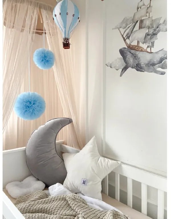 Perna decorativa din catifea MOON SNOW