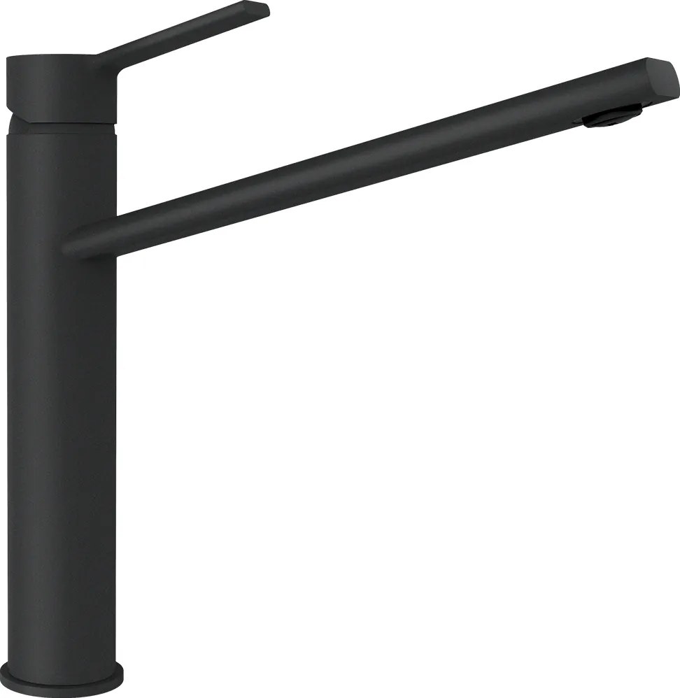Baterie bucatarie Schock Papilio Cristadur Magma, aspect granit, cartus ceramic, negru metalizat