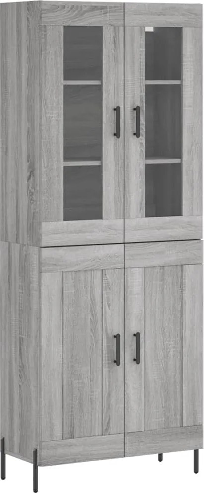 vidaXL Dulap înalt, gri sonoma, 69,5x34x180 cm, lemn compozit