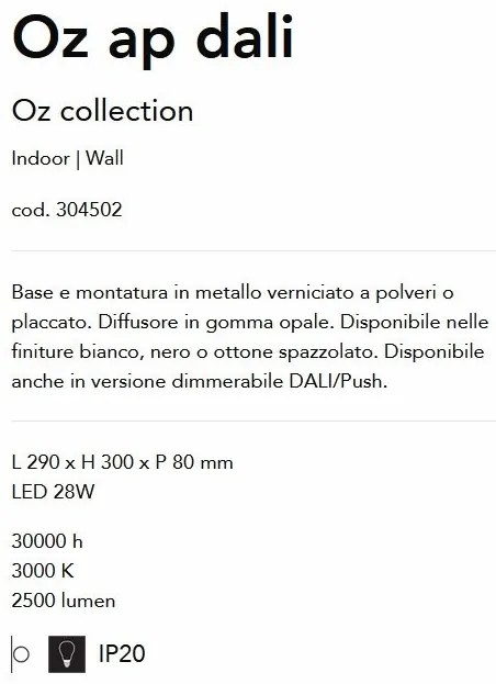 Aplica LED design modern circular OZ AP dali alama