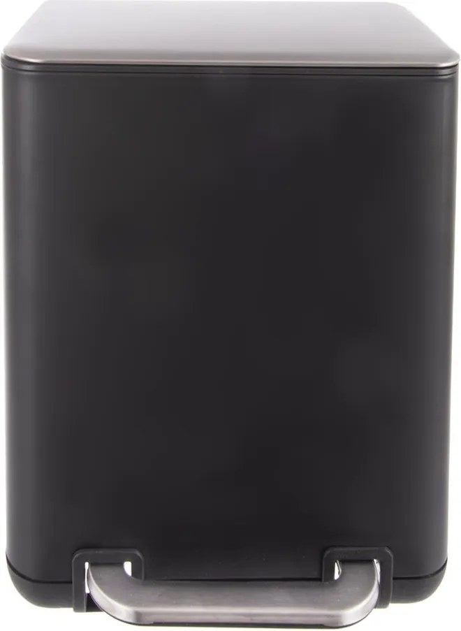 Coș de gunoi negru cu pedală din oțel inoxidabil 20 l Black – Orion