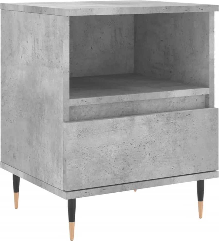 vidaXL Noptieră, gri beton, 40x35x50 cm, lemn compozit