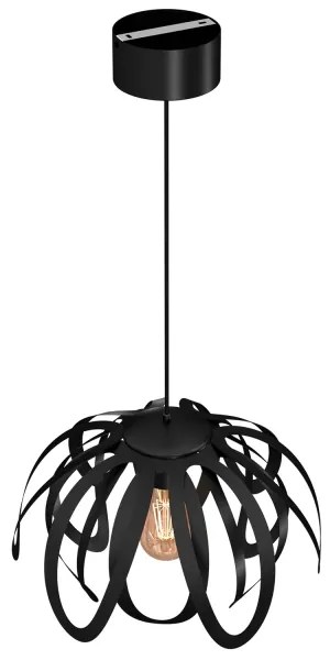 Lustră pe cablu ORCHID 1xE27/60W/230V neagră