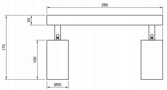 Spot 2xGU10/35W/230V negru