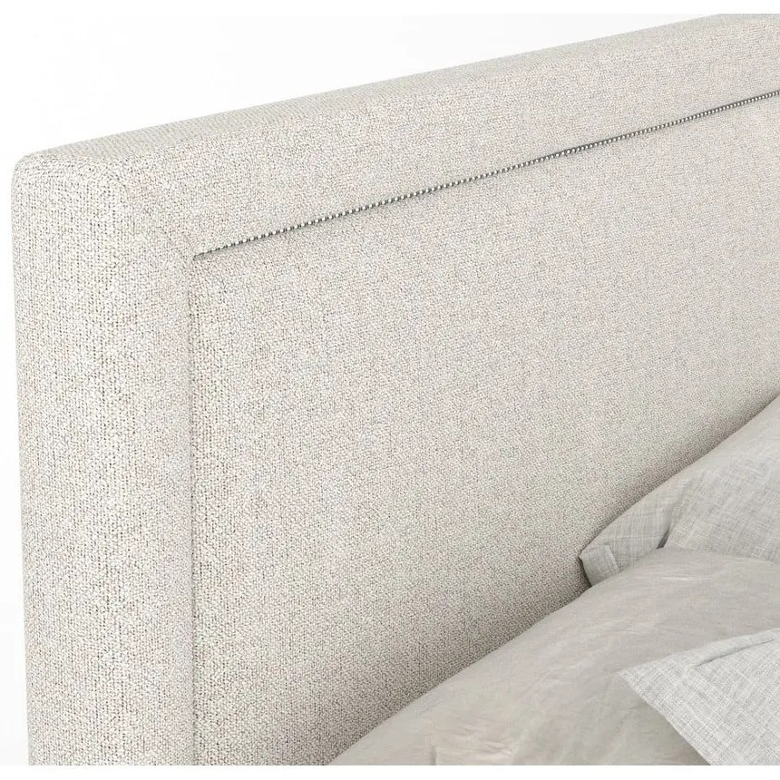 Pat boxspring bej cu spațiu de depozitare 200x200 cm Lavenda – Maison de Rêve