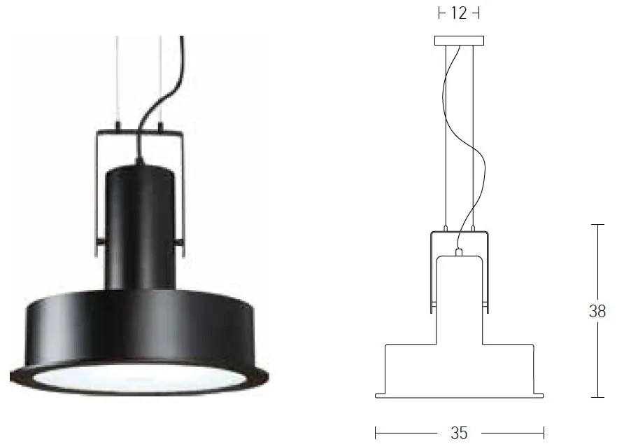 Lustra, Pendul design modern Single negru