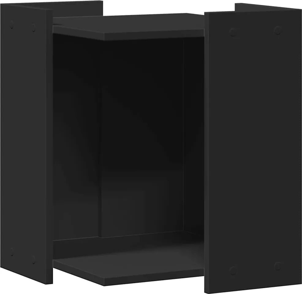 vidaXL Cutie litieră pisici negru 42x42x51 cm lemn prelucrat