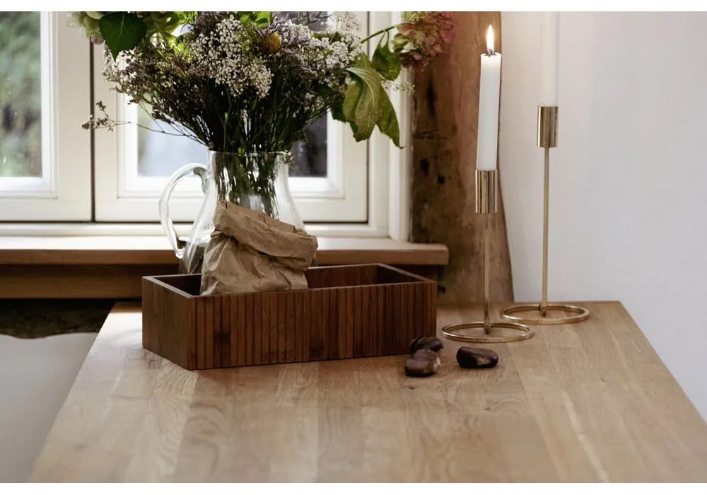 Cutie de depozitare în culoare naturală din bambus 30x15x8 cm Mera – Wenko