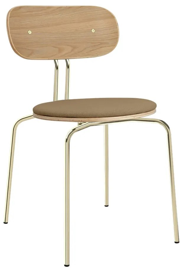 Scaun de dining auriu/maro deschis Curious – UMAGE