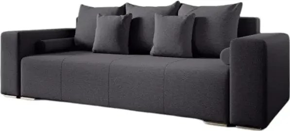 Canapea extensibilă dumonde cu ladă de depozitare si sezut confortabil din spuma high-density, Marbela Graphite 245x100 cm