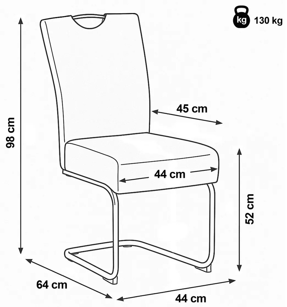 Set de scaune de sufragerie DCL-E2008 BLUE2, 4buc.