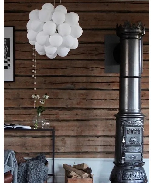 Lustră pe cablu ByRydens 4200440-5002 GROSS 8xG9/4W/230V alb