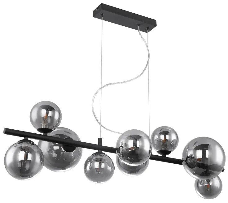Lustra cu 9 surse de lumina design modern RIHA fumurie 56133-9H GL