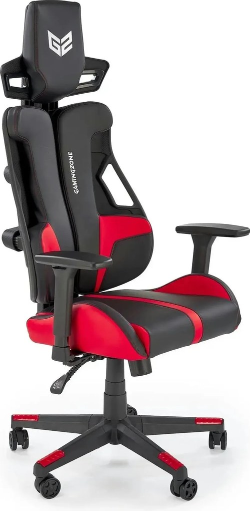 Scaun gaming NITRO, negru/rosu, piele ecologica/material textil, 66x68