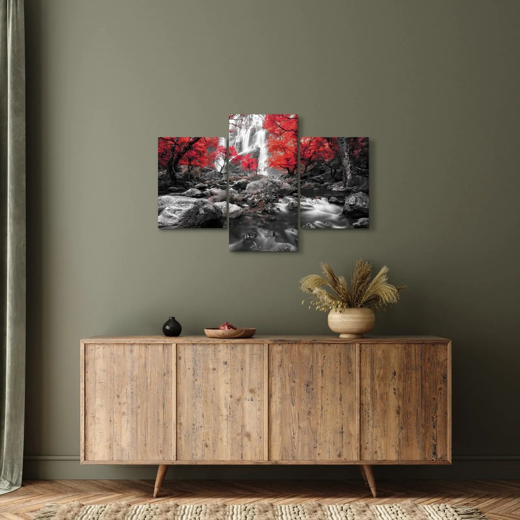 Tablou - Cascade în peisajul de toamnă (90x60 cm)
