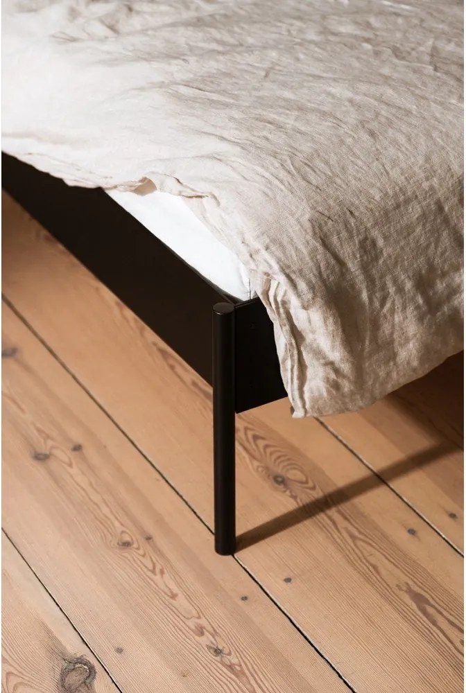 Pat matrimonial alb din oțel fără tăblie cu somieră 160x200 cm Eton Basic – noo.ma