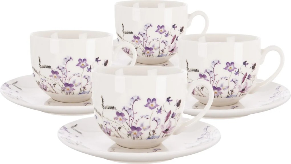 Orion Set of 4 cups with saucers LOUKA 280 ml