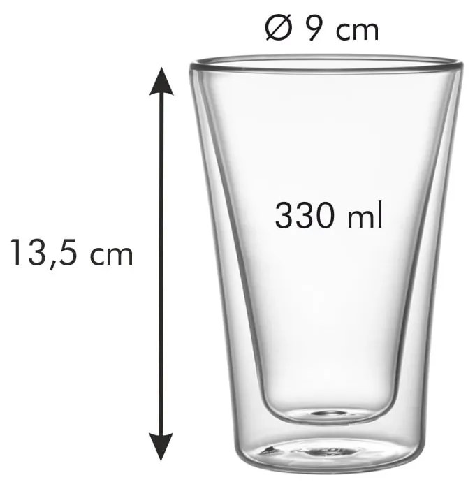 2 pahare cu pereți dubli 0,33 l myDrink - Tescoma