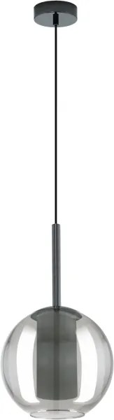 Eglo 97633 - Pendul suspendat pe cablu TINDARI 1xE27/60W/230V negru fumuriu