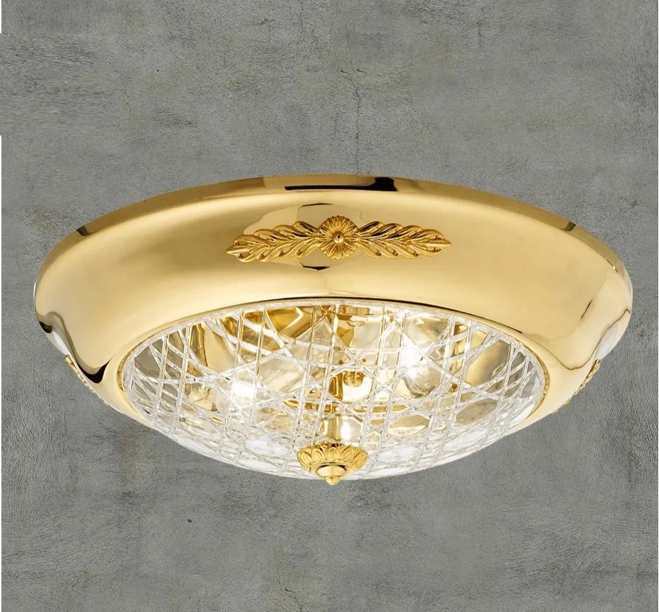 Plafoniera eleganta LUX realizata manual Crystal Glass - Giotto, 38cm