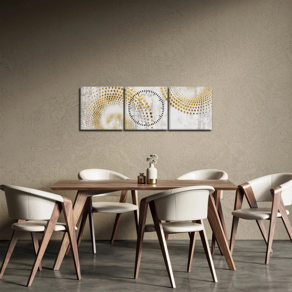 Tablou - Design beton (cu ceas) (90x30 cm)