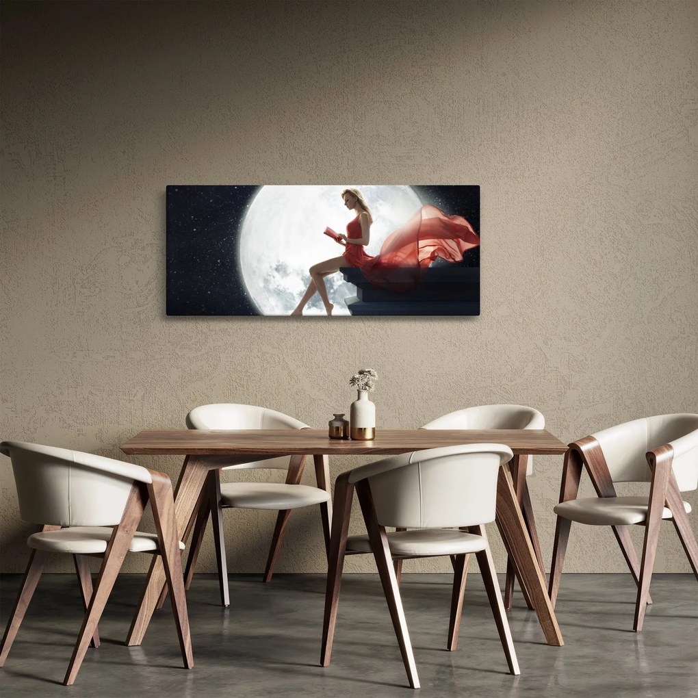 Tablou - Femeia sub clar de lună (120x50 cm)