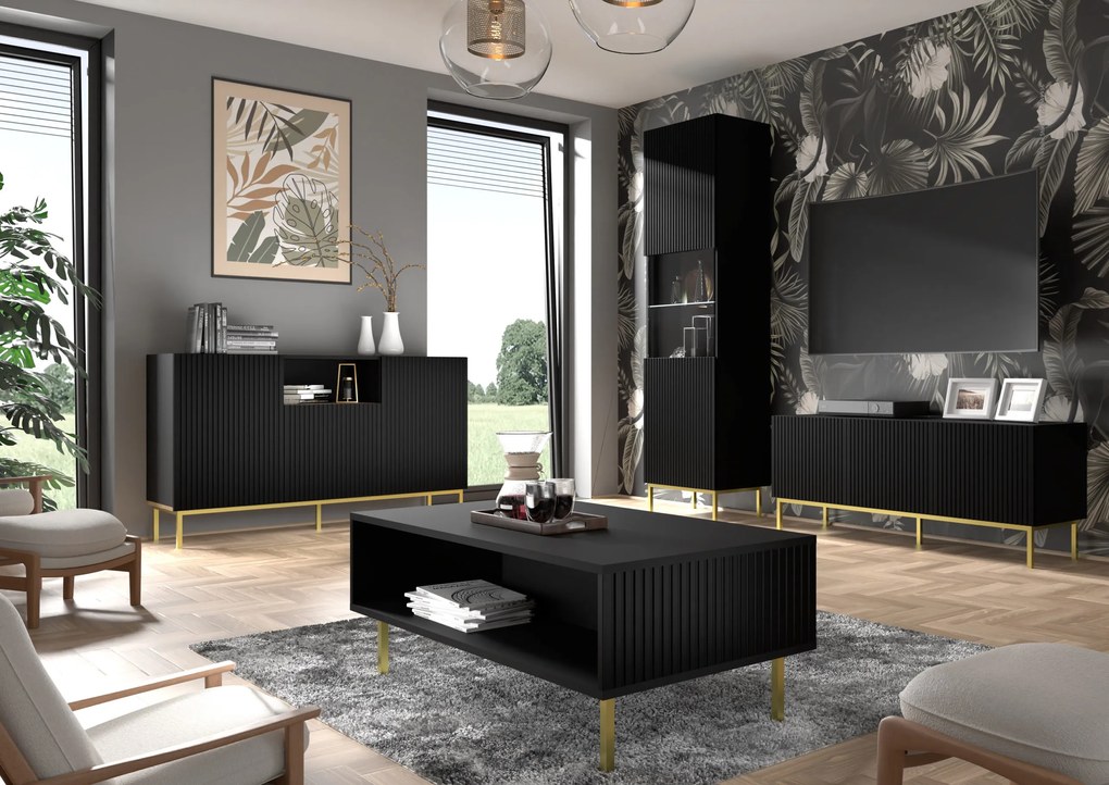 Comodă 3D3S 200 Rowanna (Negru). 1125009