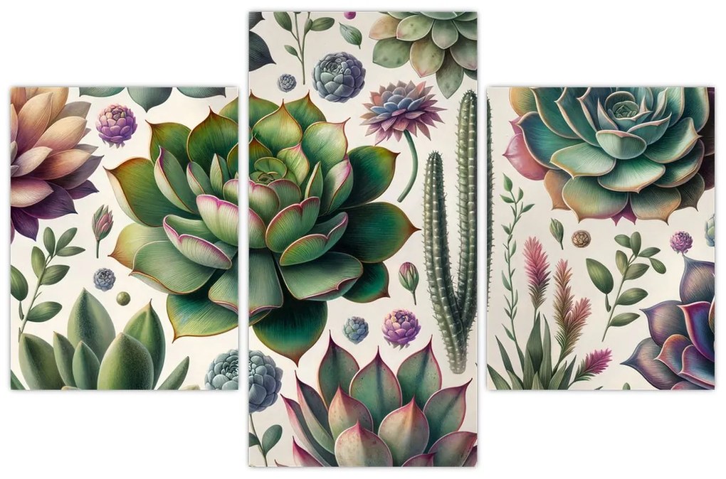 Tablou - Plante suculente (90x60 cm)